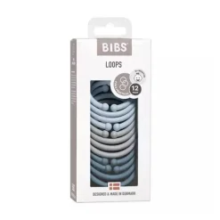 Bibs 12Pk Loops, Baby Blue/Cloud/Petrol