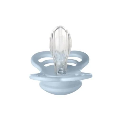 Bibs 2Pk Supreme Silikone Str.2, Iron/Baby Blue