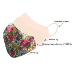 By Staer Mundbind Til Voksne Blomster Mix