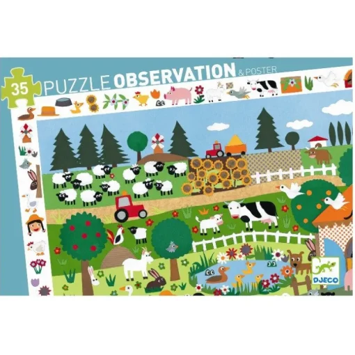 Djeco Observationspuslespil Bondegard 35 Brikker