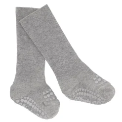 Gobabygo Bambus Non-Slip Sokker 6-12Mdr. - Grey Melange
