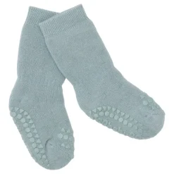Gobabygo Bomuld Non-Slip Sokker 6-12Mdr. - Dusty Blue