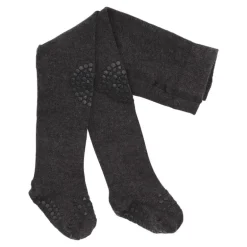 Gobabygo KravleStrømpebukser 12-18Mdr. - Dark Grey Melange