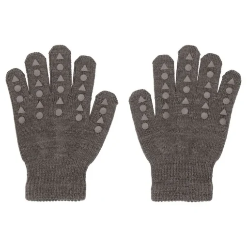 Gobabygo Uld Non-Slip Handsker 2-3Ar - Brown Melange