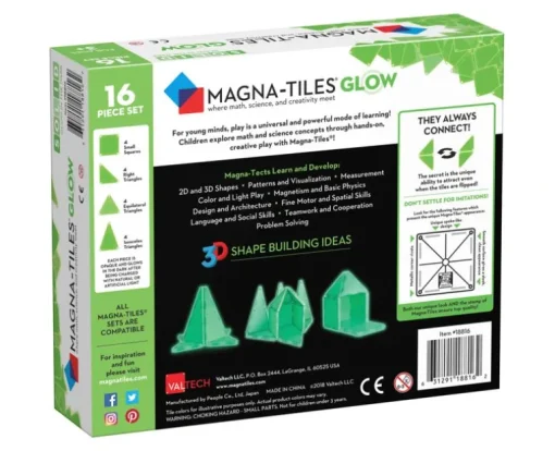 Magna-Tiles Glow In The Dark, 16 Dele