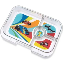 Yumbox Panino 4 Rum, Green/Race Cars