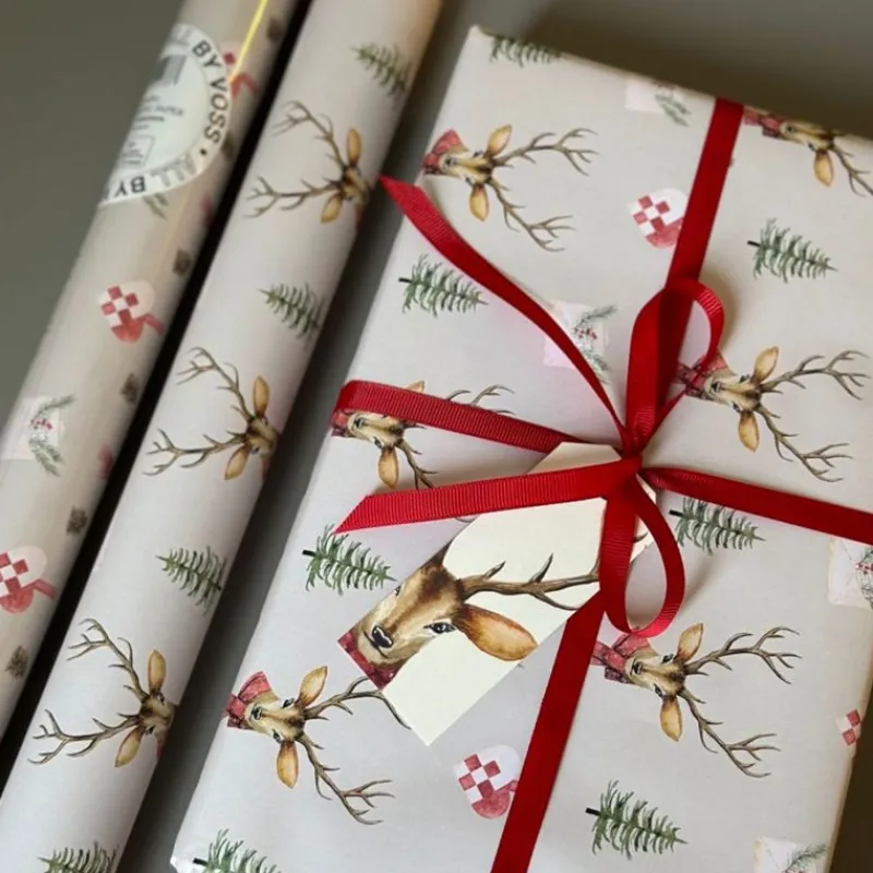 All by Voss Gavepapir Og Bånd*Gavepapir - Deer