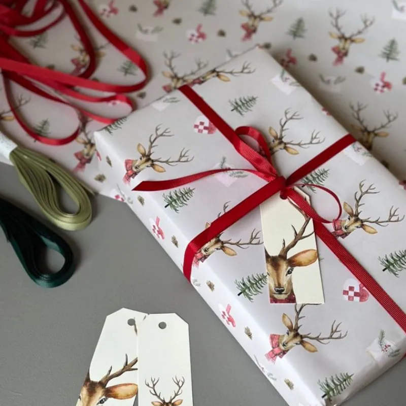 All by Voss Gavepapir Og Bånd*Gavepapir - Deer