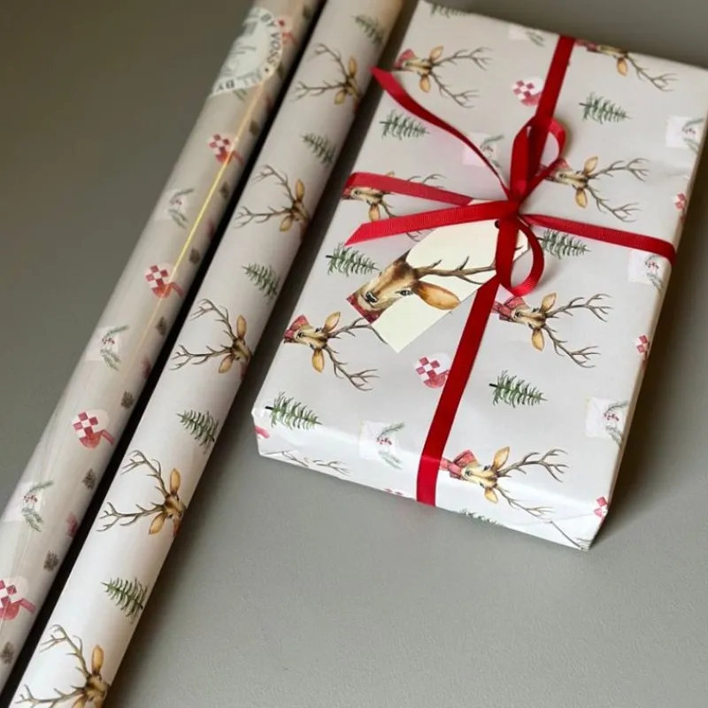 All by Voss Gavepapir Og Bånd*Gavepapir - Deer