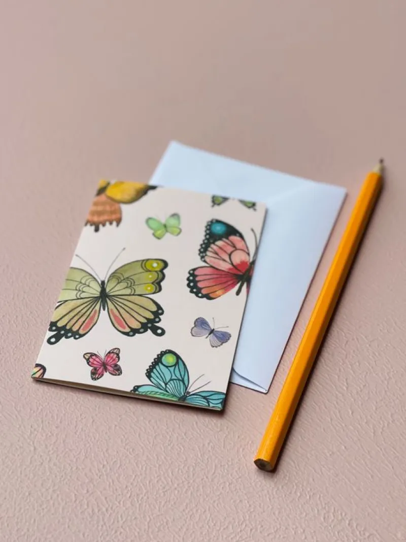 All by Voss Kort*Kort A7, Papillon Rose