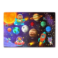 B. Puslespil*Toys Gulvpuslespil - Solsystemet, 48 Brikker