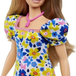 Barbie Alle Dukker*Fashionista Doll Yellow Blue Floral (Ds)