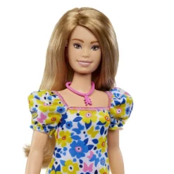 Barbie Alle Dukker*Fashionista Doll Yellow Blue Floral (Ds)