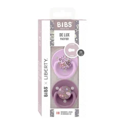 BIBS Sutter & Suttesnore*Liberty 2Pk Deluxe Silikone, Mauve Mix