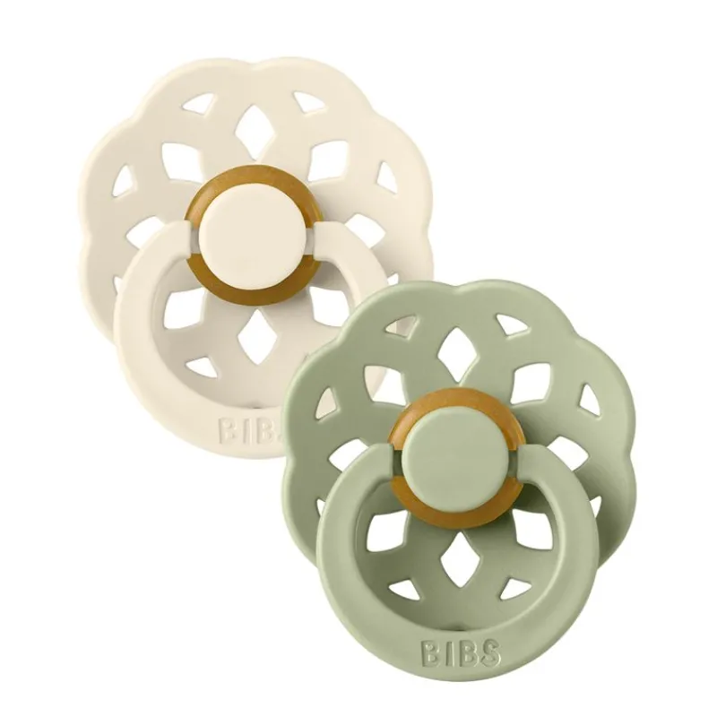 BIBS Sutter & Suttesnore*2Pk Boheme Latex Str.2, Ivory/Sage