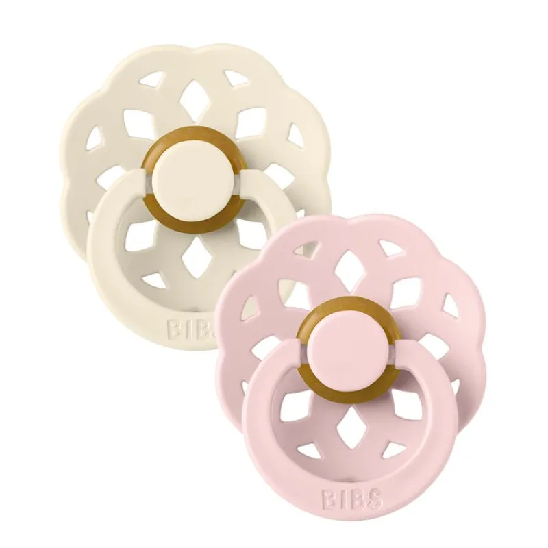BIBS Sutter & Suttesnore*2Pk Boheme Latex Str.2, Ivory/Blossom
