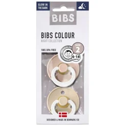 BIBS Sutter & Suttesnore*2Pk Colour Glow Latex Str. 2, Blush/Vanilla Night