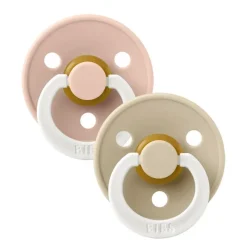 BIBS Sutter & Suttesnore*2Pk Colour Glow Latex Str. 1, Blush/Vanilla Night