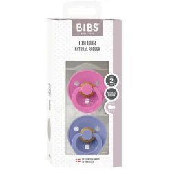 BIBS Sutter & Suttesnore*2Pk Colour Latex Str.2, Bubblegum/Peri