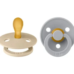 BIBS Sutter & Suttesnore*2Pk Colour Latex Symmetrisk Str.1, Vanilla/Cloud