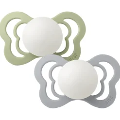 BIBS Sutter & Suttesnore*2Pk Couture Glow Latex Str.1, Sage/Cloud