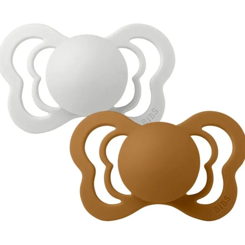 BIBS Sutter & Suttesnore*2Pk Couture Silikone Str.1, Haze/Caramel