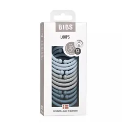 BIBS Aktivitetsstativ- Og Tæpper*12Pk Loops, Baby Blue/Cloud/Petrol