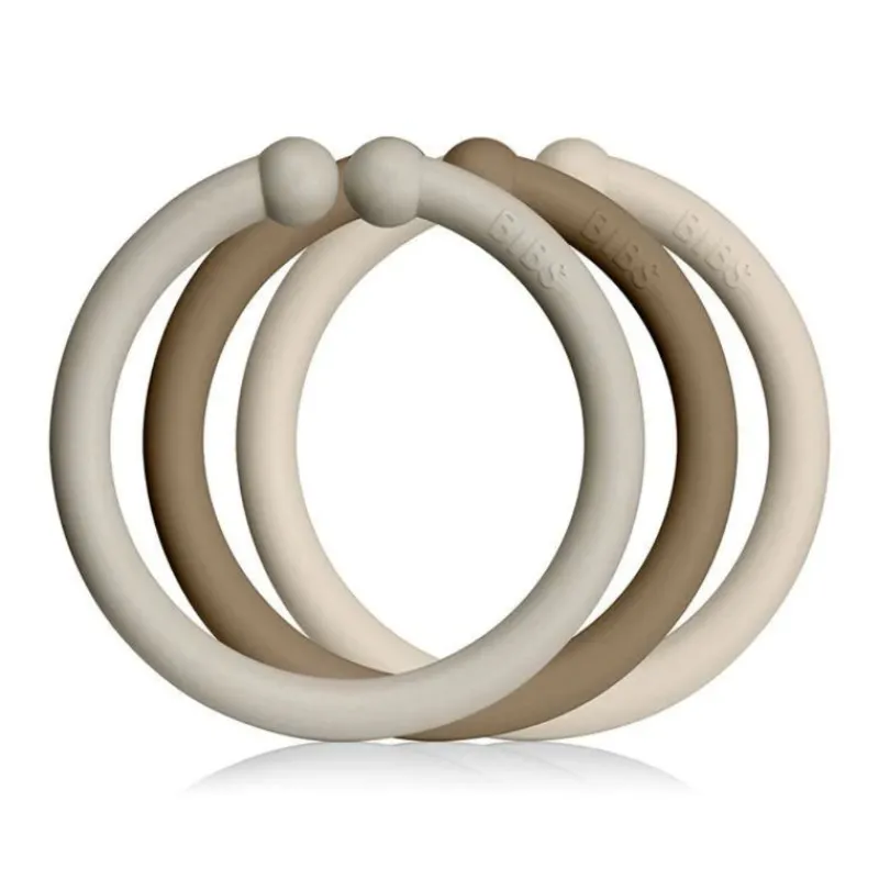 BIBS Aktivitetsstativ- Og Tæpper*12Pk Loops, Sand/Vanilla/Dark Oak