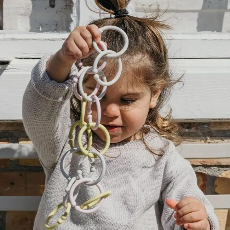 BIBS Aktivitetsstativ- Og Tæpper*12Pk Loops, Sand/Vanilla/Dark Oak