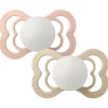 BIBS Sutter & Suttesnore*2Pk Supreme Glow Silikone Str.1, Blush/Vanilla Night