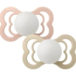 BIBS Sutter & Suttesnore*2Pk Supreme Glow Silikone Str.1, Blush/Vanilla Night
