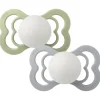 BIBS Sutter & Suttesnore*2Pk Supreme Glow Silikone Str.2, Sage/Cloud Night