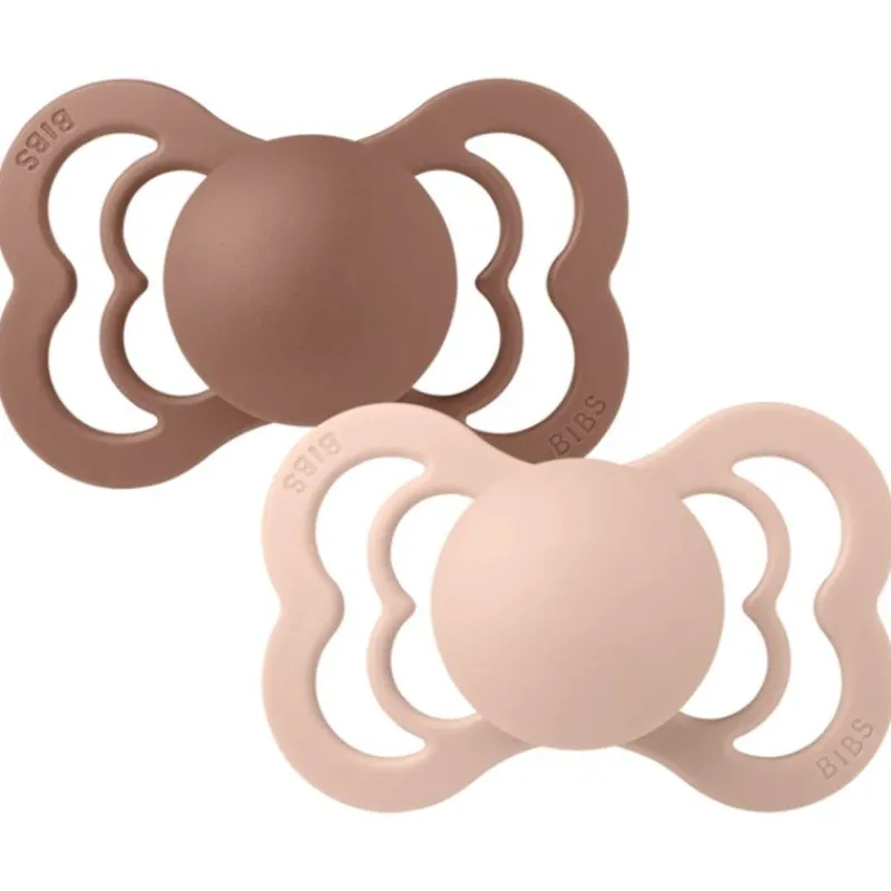 BIBS Sutter & Suttesnore*2Pk Supreme Sil. Str.1 Woodchuck/Blush