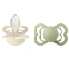 BIBS Sutter & Suttesnore*2Pk Supreme Silikone Str.2, Ivory/Sage