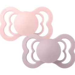 BIBS Sutter & Suttesnore*2Pk Supreme Silikone Str.2, Blossom/Dusky Lilac
