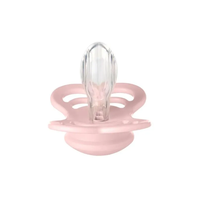 BIBS Sutter & Suttesnore*2Pk Supreme Silikone Str.2, Blossom/Dusky Lilac