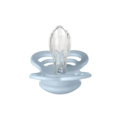 BIBS Sutter & Suttesnore*2Pk Supreme Silikone Str.2, Iron/Baby Blue