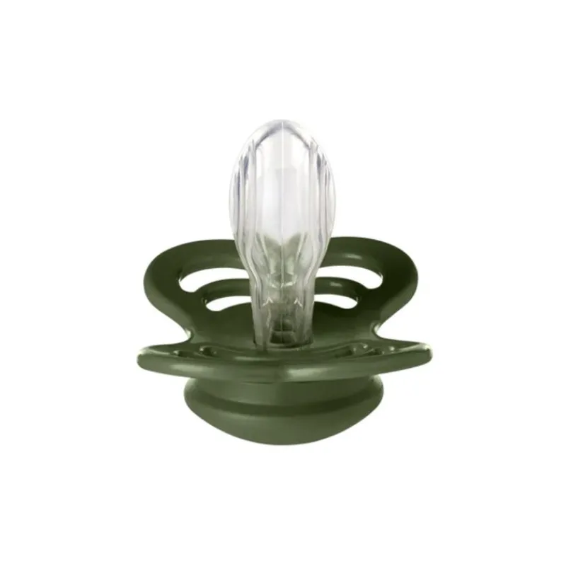 BIBS Sutter & Suttesnore*2Pk Supreme Silikone Str.1, Sage/Hunter Green