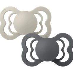 BIBS Sutter & Suttesnore*2Pk Supreme Silikone Str.2, Sand/Iron
