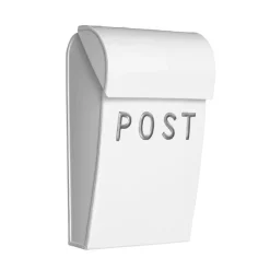 Bruka Design Postkasser*Bruka Postkasse Mini, Hvid M.Solv
