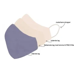 Bow's by Stær Mundbind*By Staer Mundbind Til Voksne Lilla/Bla