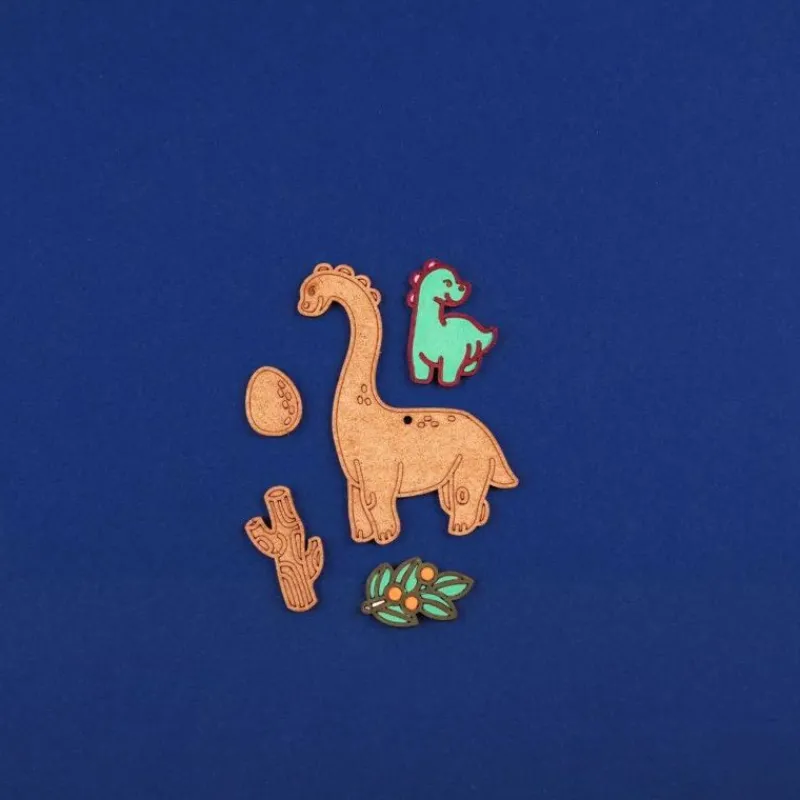 Crateit Blandet Legetøj*Mal Selv: Minis - Brachio