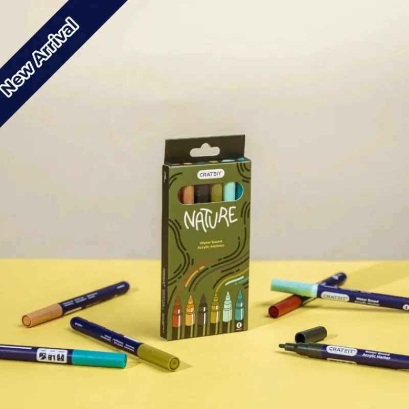 Crateit Tegn & Mal*Nature Tuscher 1Mm - 6 Stk.