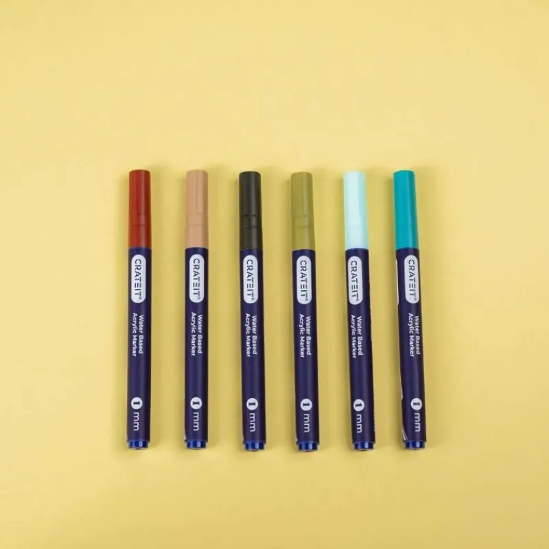 Crateit Tegn & Mal*Nature Tuscher 1Mm - 6 Stk.