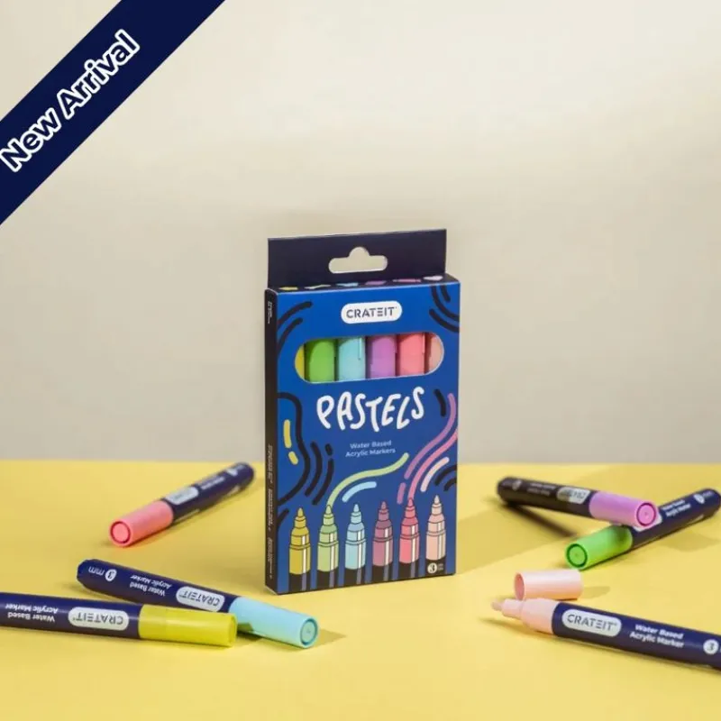 Crateit Tegn & Mal*Pastel Tuscher 3Mm - 6 Stk.