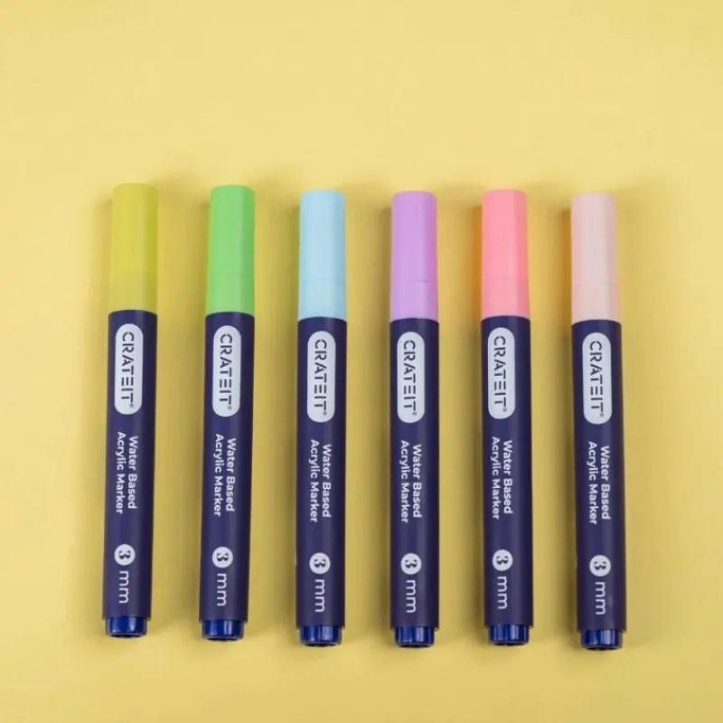 Crateit Tegn & Mal*Pastel Tuscher 3Mm - 6 Stk.