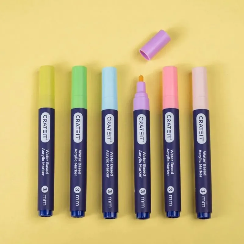 Crateit Tegn & Mal*Pastel Tuscher 3Mm - 6 Stk.