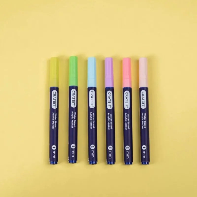 Crateit Tegn & Mal*Pastel Tuscher 1Mm 6 Stk.