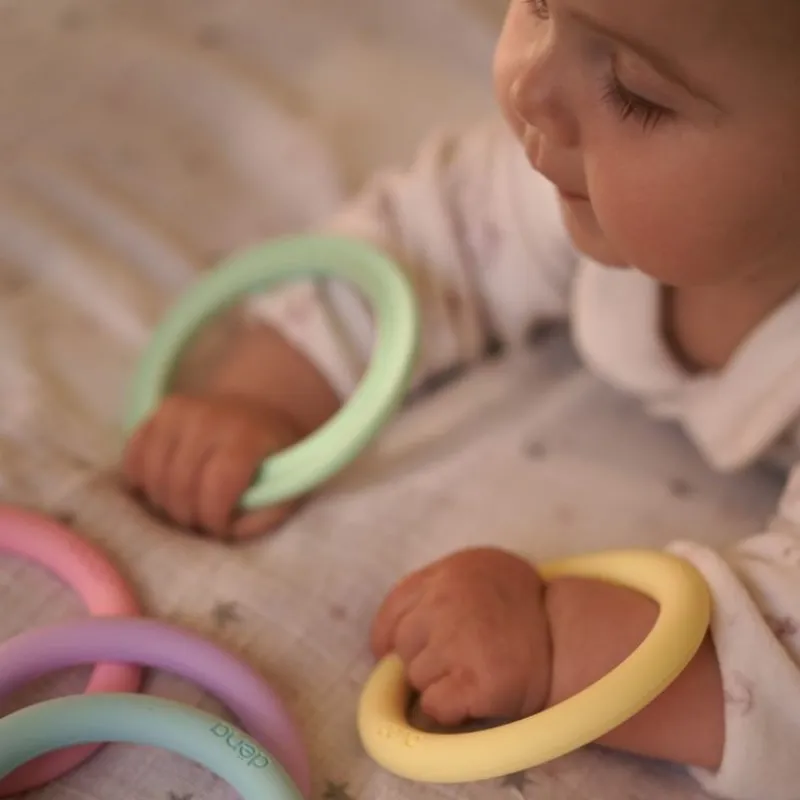Dëna Blandet Legetøj*Dena Sansemotoriske Ringe - Pastelfarver