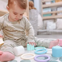 Dëna Blandet Legetøj*Dena Sansemotoriske Ringe - Pastelfarver